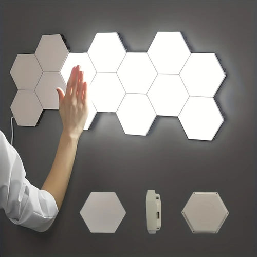 3/6Pcs Touch Control Hexagonal LED Wall Light,Honeycomb Lights, Touch Sensitive Wall Lights, Night Lights, Honeycomb Lights