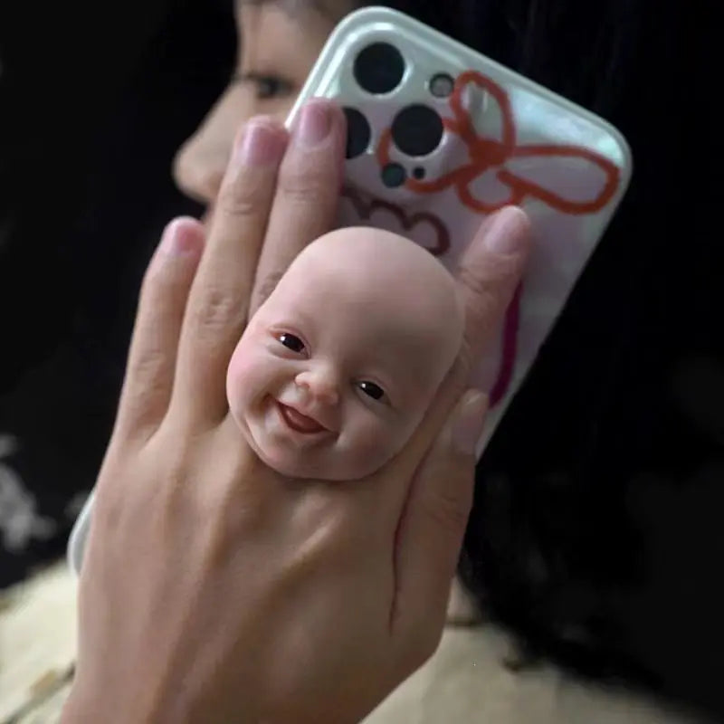 Face with Mini Reborn Baby Doll Face Top Everyday for Anti-Stress Toy Gift for Newyear