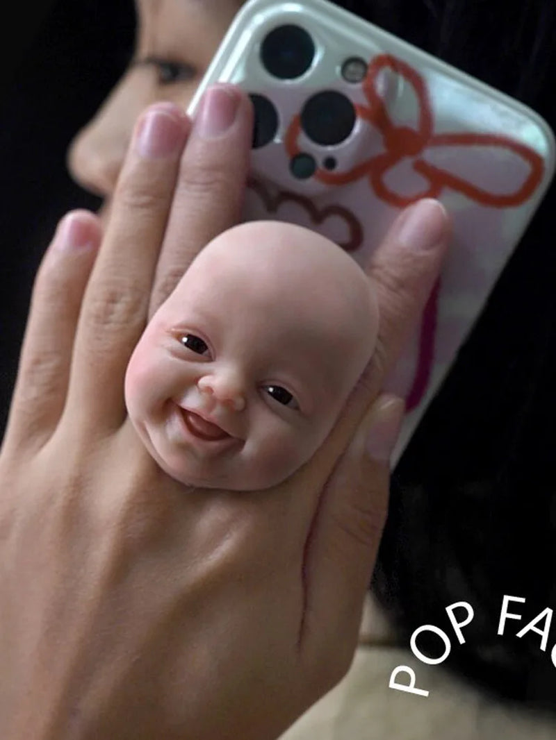 Face with Mini Reborn Baby Doll Face Top Everyday for Anti-Stress Toy Gift for Newyear